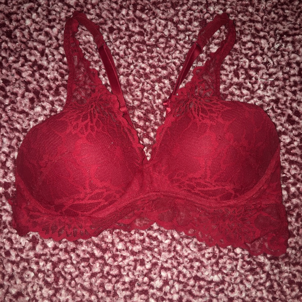Red Lace PINK Bralette